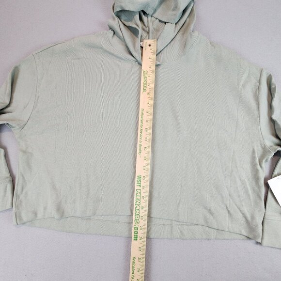 Athleta NEW Women's Presence Hoodie Light Green Stretch Breathable Sweatshirt XL - Picture 10 of 11